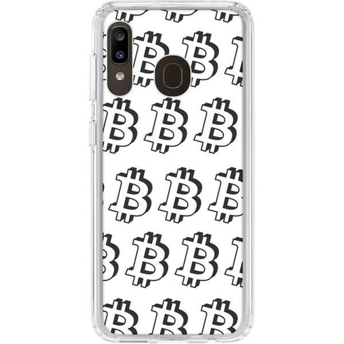 Bitcoin Pattern Galaxy A20 Clear Case